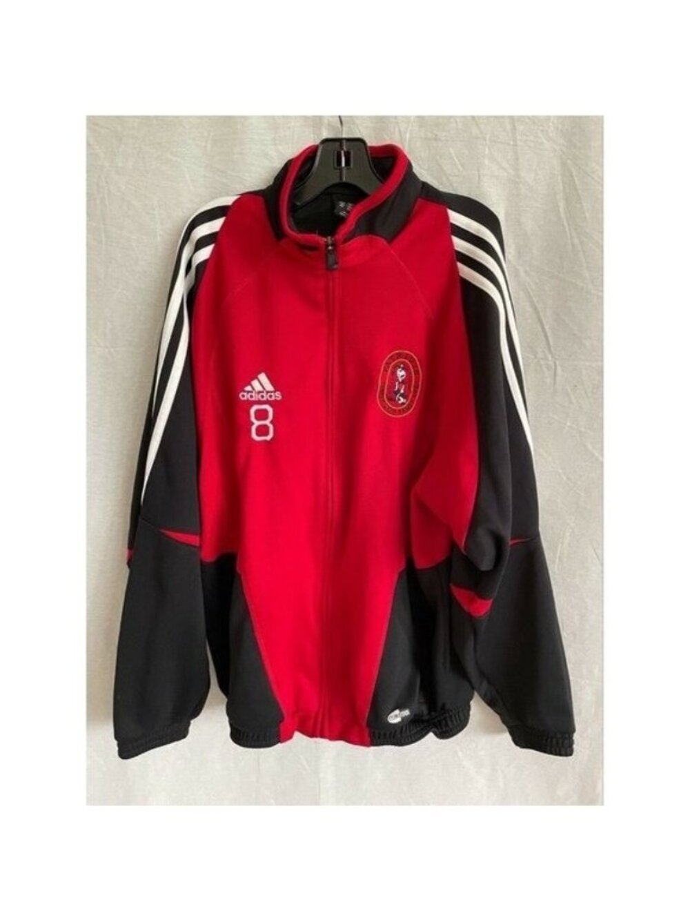 Adidas Climacool Men's Jacket Activewear Black Red Full Zip Long Sleeves XS